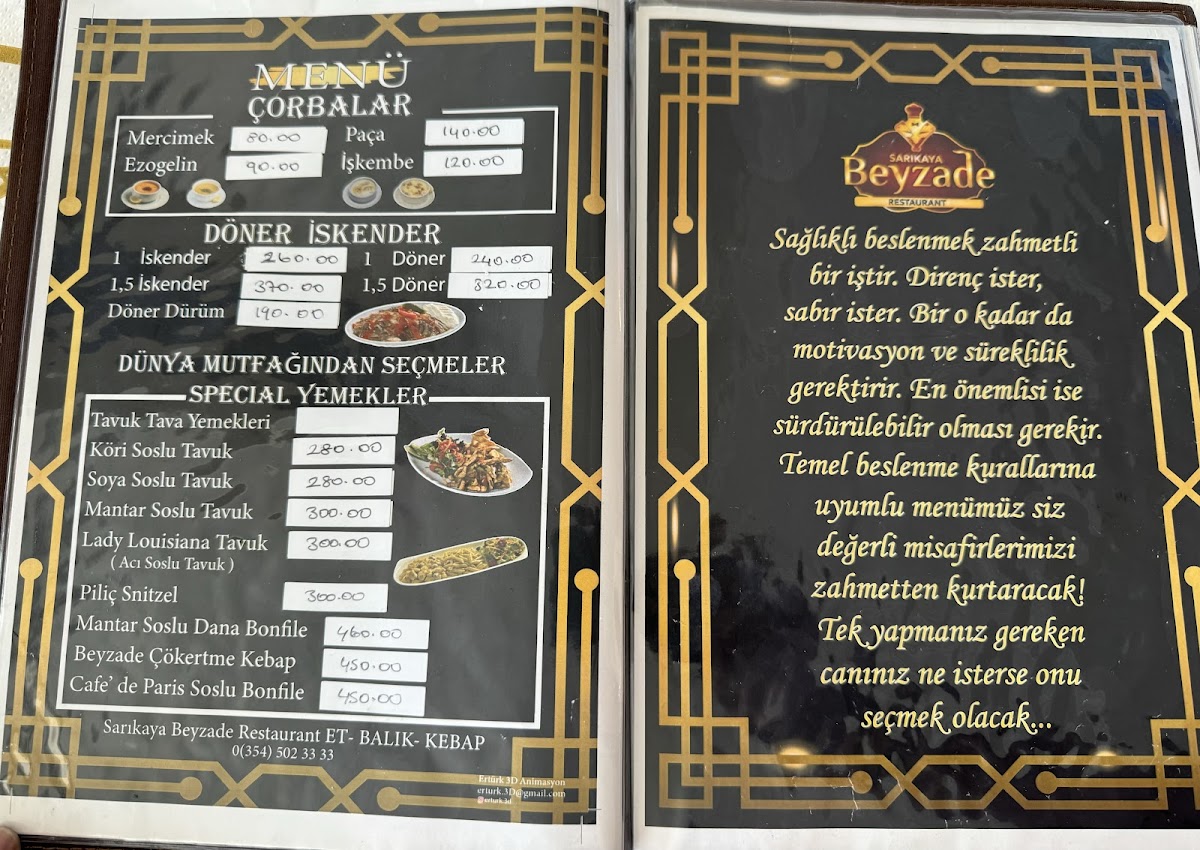 Menu Beyzade Et Balık Restaurant-1